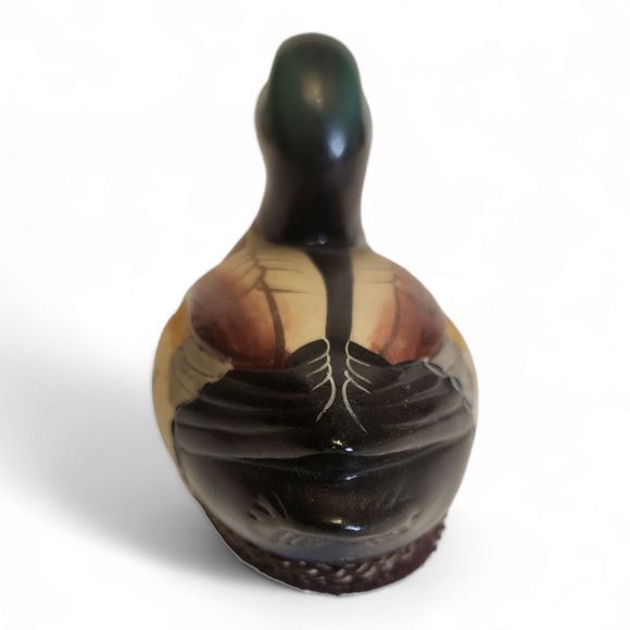 Vintage Ceramic Duck Lint Remover Brush Mallard Figurine Decoy 5" x 3 1/4" - Picture 5 of 7